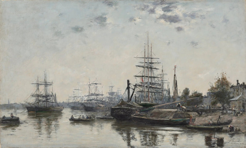 Bordeaux Manzarası, Chartrons İskelesi'nden - Eugène Boudin