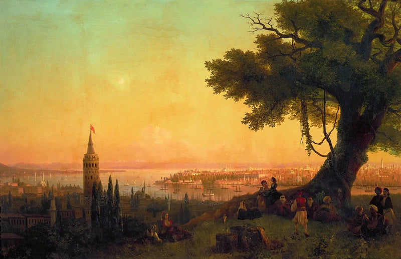 İstanbul Manzarası Akşam Işığında - Ivan Aïvazovski