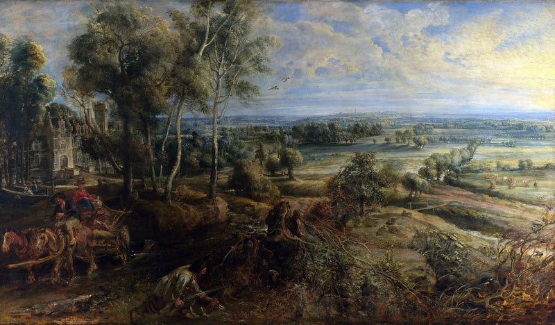 Het Steen'de erken sabah manzarası - Peter Paul Rubens