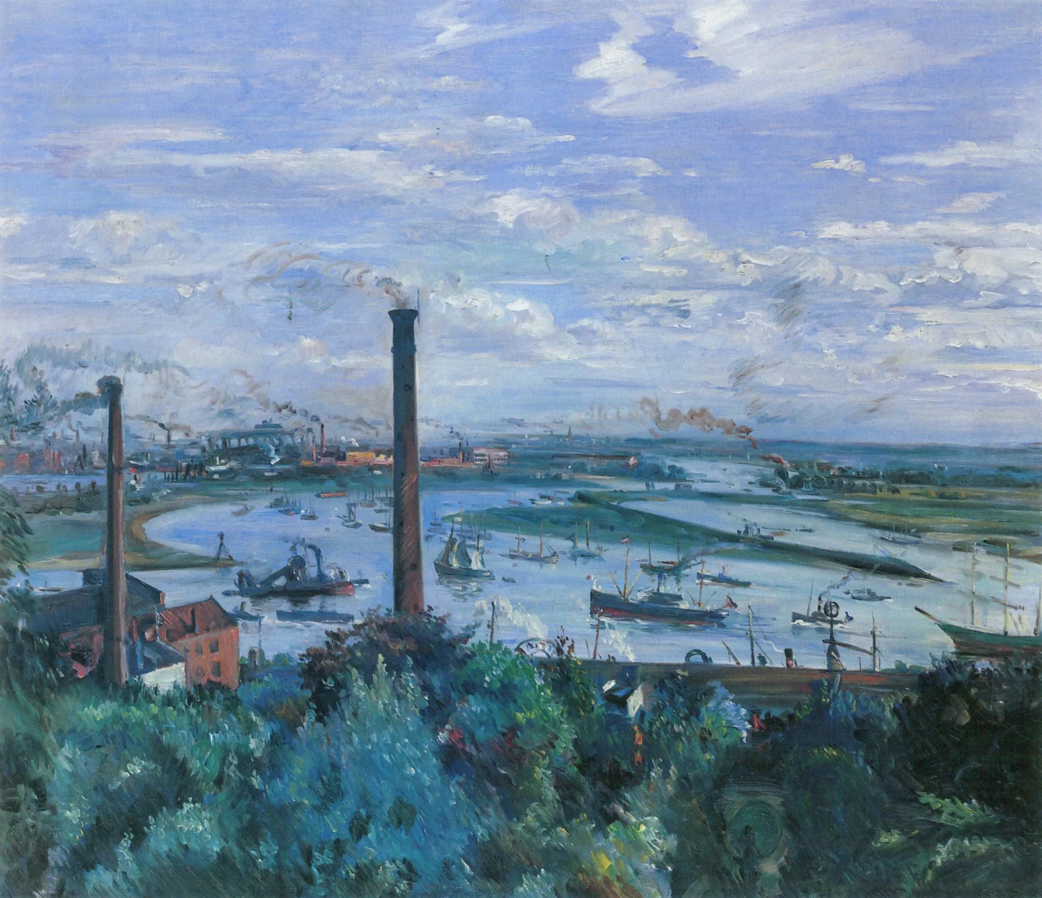 Vue de Köhlbrand - Lovis Corinth image 1 reproduction de peinture à l’huile