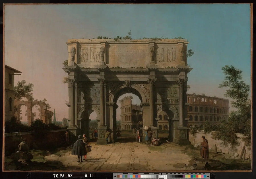 Constantin Kemeri ve Kolezyum Manzarası - Canaletto