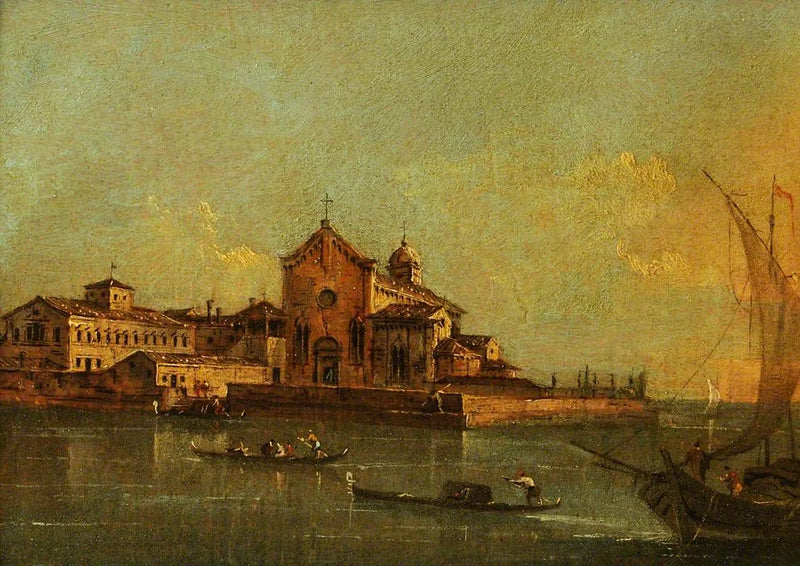 Sant'Elena Adası Manzarası, Venedik - Francesco Guardi