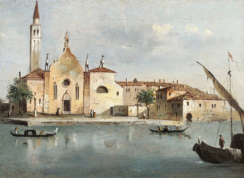 Santa Maria delle Grazie Adası Manzarası - Francesco Guardi