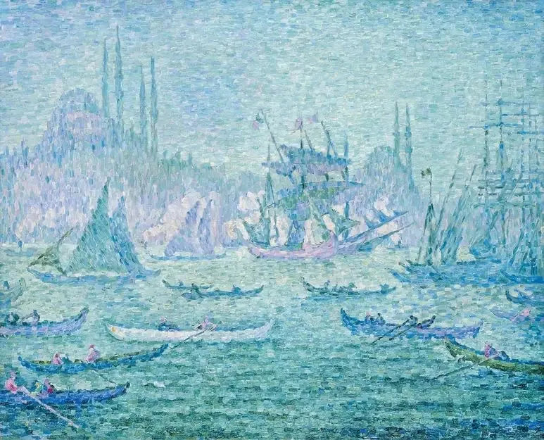 İstanbul'daki Altın Boynuz Manzarası. - Paul Signac