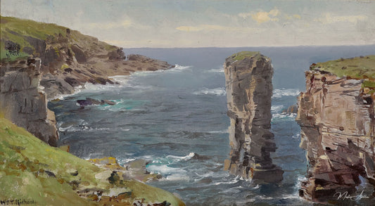 Vue de la côte britannique (côte des Cornouailles) - William Trost Richards - Reproductions de tableaux et peintures haut de gamme