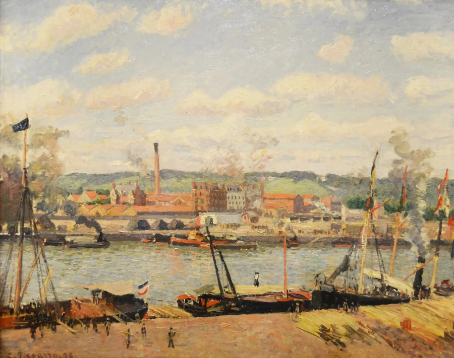 Oissel Pamuk Tarlası Manzarası, Rouen Çevresi - Camille Pissarro