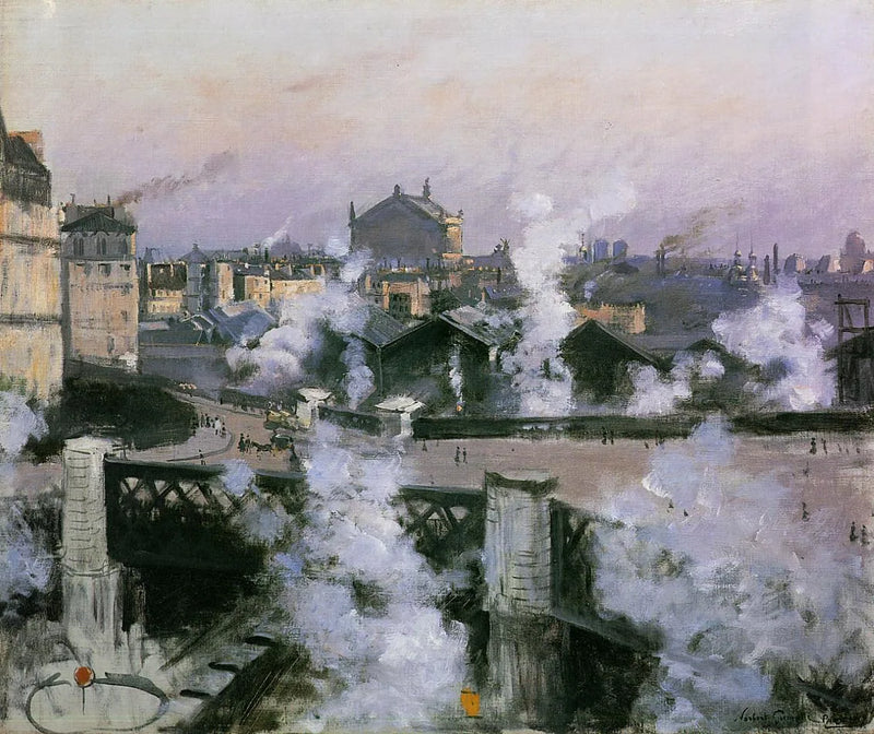 Saint-Lazare Garı Manzarası, Paris - Norbert Gœneutte