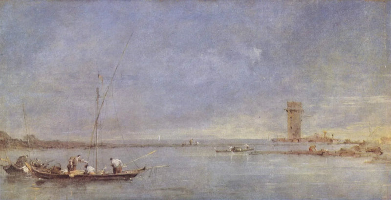 Malghera Kulesi ile Venedik Lagünü Manzarası - Francesco Guardi
