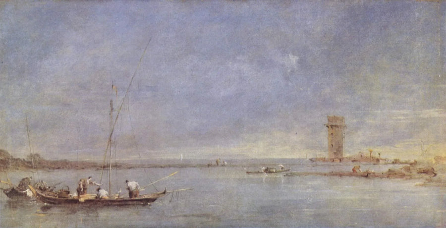 Malghera Kulesi ile Venedik Lagünü Manzarası - Francesco Guardi