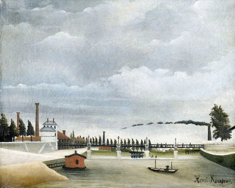 Passy Köprüsü Manzarası - Henri Rousseau