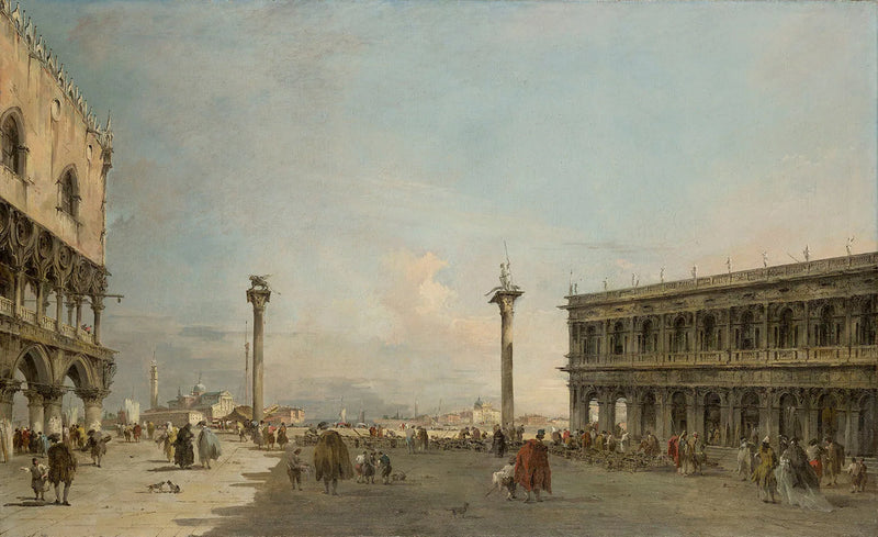 Venice, San Giorgio Maggiore yönüne Piazzetta manzarası - Francesco Guardi