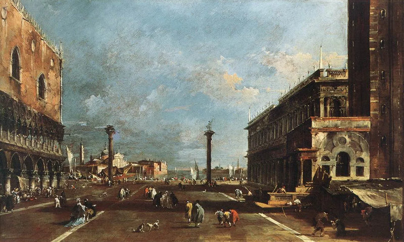 San Marco Meydanı'ndan San Giorgio Maggiore'ye Piazzetta görünümü - Francesco Guardi