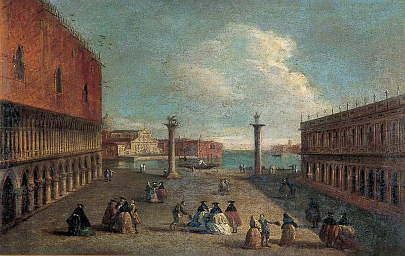 Venüzyen Piazzetta Manzarası - Canaletto