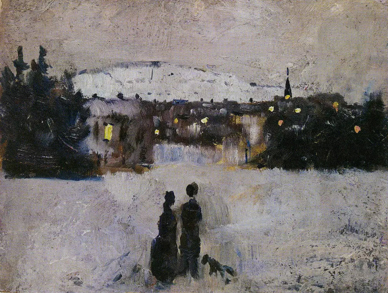 Kış Günü Şehir Manzarası - Edvard Munch