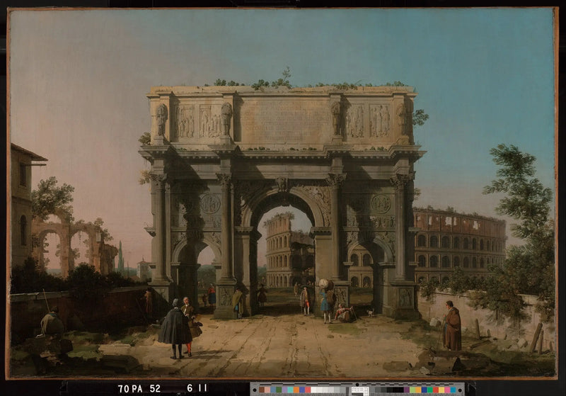 Constantin Kemeri ve Kolezyum Manzarası - Canaletto