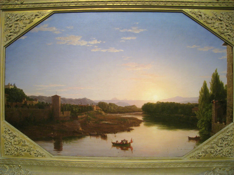 Floransa yakınlarındaki Arno Nehri Manzarası - Thomas Cole