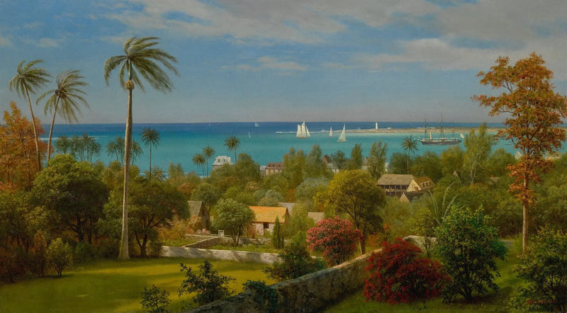 Nassau, Bahamalar'dan Manzara - Albert Bierstadt