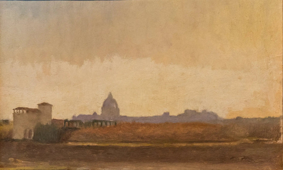 Tiber Nehri Kıyılarından Roma Manzarası - Edgar Degas