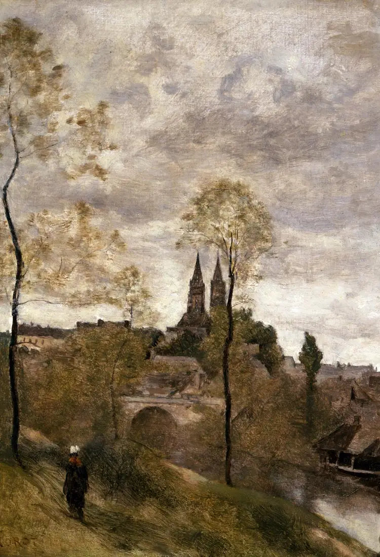 Saint-Lô Manzarası - Jean-Baptiste Camille Corot