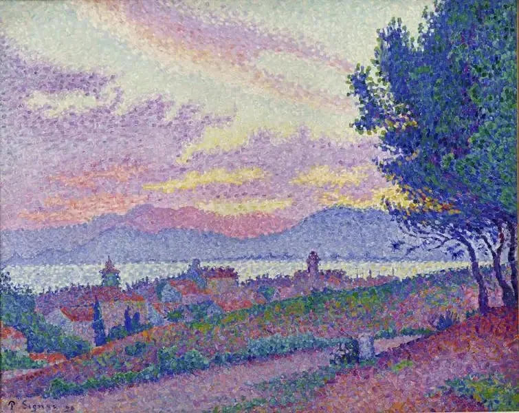 Saint-Tropez Manzarası, Çam Ormanı'nda Gün Batımı - Paul Signac