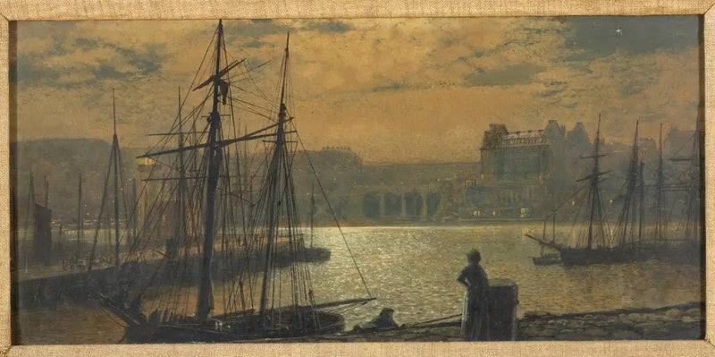 Scarborough Manzarası - John Atkinson Grimshaw