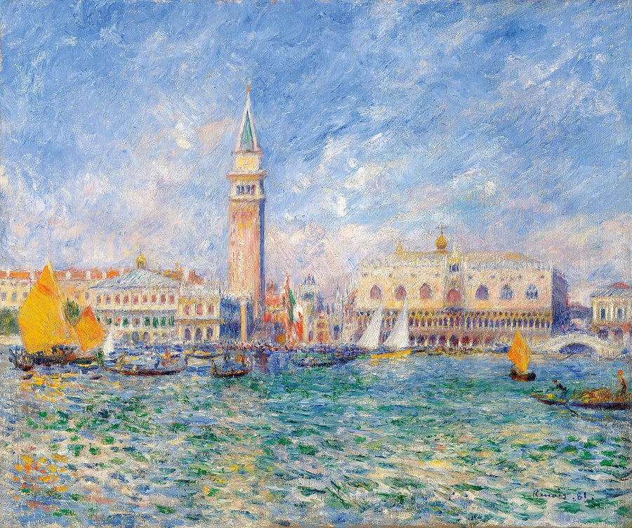 Venedik Manzarası, Doge Sarayı - Pierre-Auguste Renoir