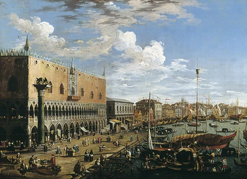 Venedik Manzarası, Dükler Sarayı - Canaletto
