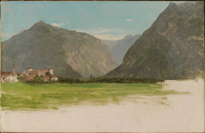 Wimmis Manzarası, Simmental Vadisi, İsviçre - Frederic Edwin Church