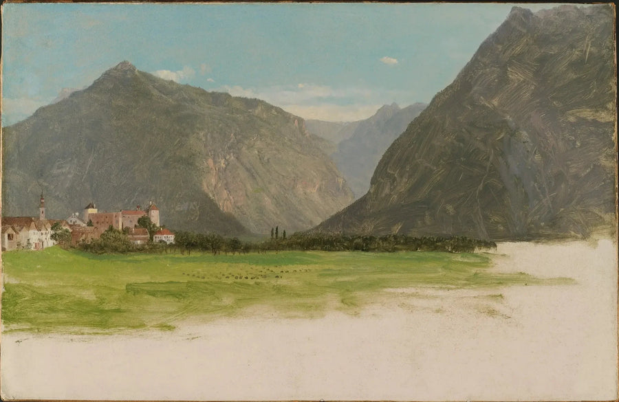 Wimmis Manzarası, Simmental Vadisi, İsviçre - Frederic Edwin Church