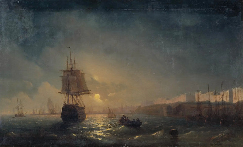 Tam Ay Gecesinde Odessa Manzarası - Ivan Aïvazovski