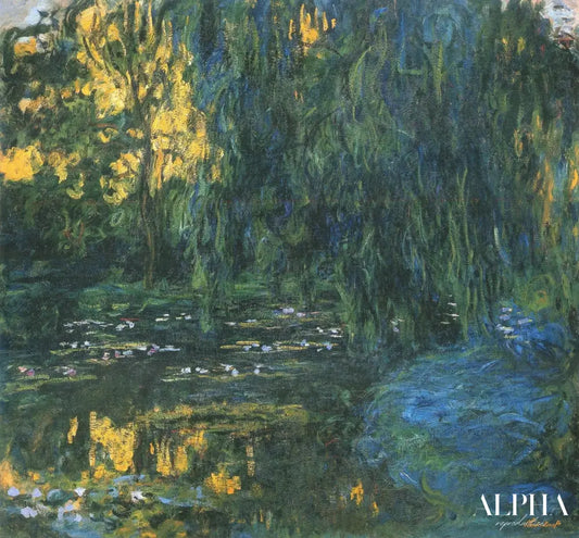 Vue du bassin aux nymphéas avec saule - Claude Monet - Reproductions de tableaux et peintures haut de gamme