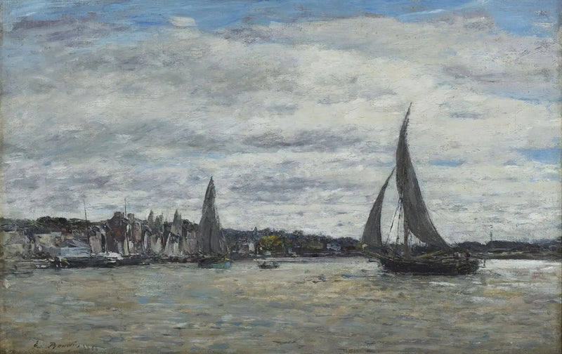 Trouville Gölü Manzarası - Eugène Boudin