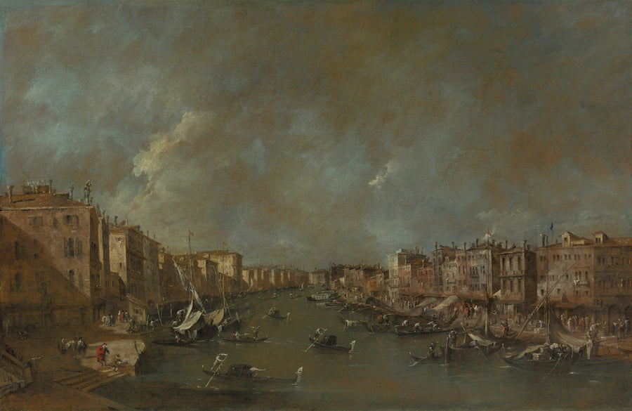 Rialto Köprüsü'nden Büyük Kanal Manzarası - Francesco Guardi