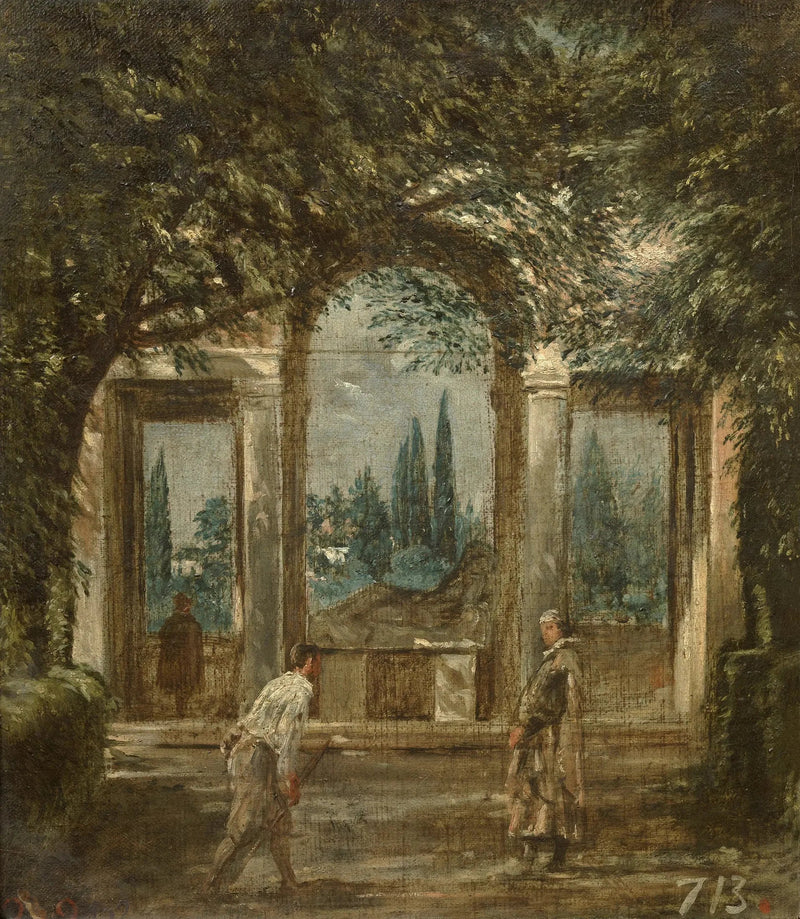 Roma'daki Villa Medici Bahçesi Manzarası - Diego Velázquez