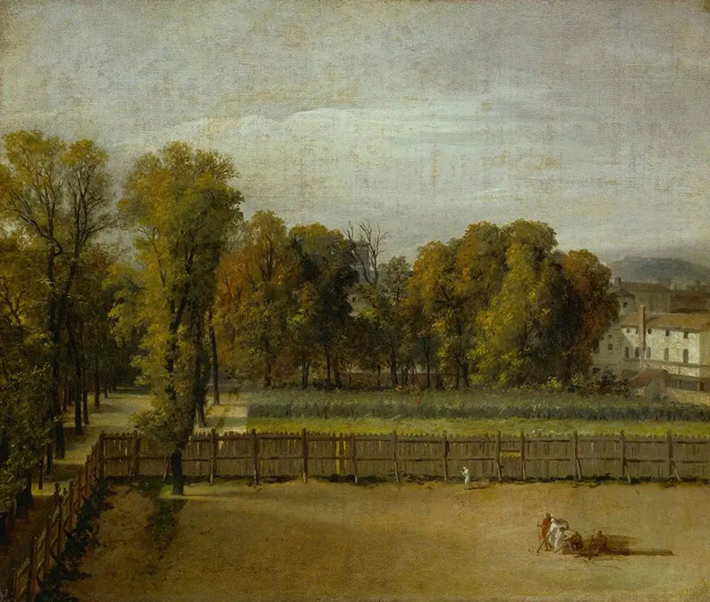 Paris'teki Luxembourg Bahçesi Manzarası - Jacques-Louis David