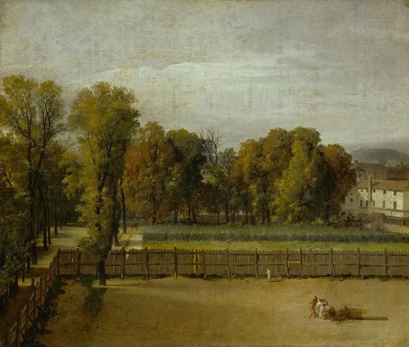 Paris'teki Luxembourg Bahçesi Manzarası - Jacques-Louis David