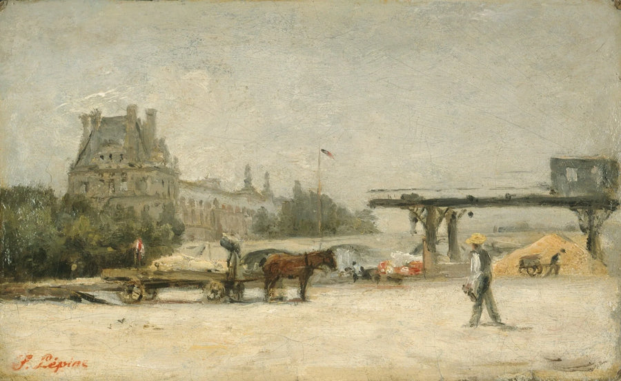 Louvre Manzarası - Stanislas Lépine