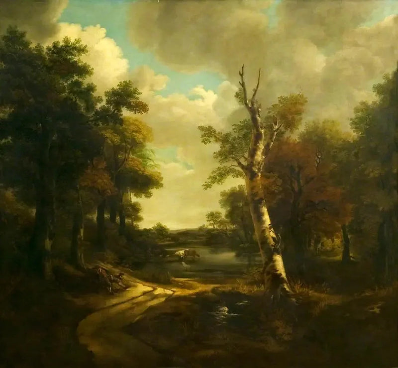 Drinkstone Park Manzarası, Stowmarket, Suffolk - Thomas Gainsborough
