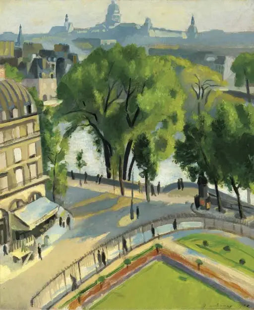 Louvre İskelesi Manzarası - Robert Delaunay