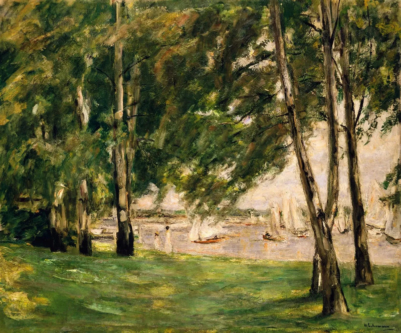 Wannsee manzarası yelkenli teknelerle - Max Liebermann