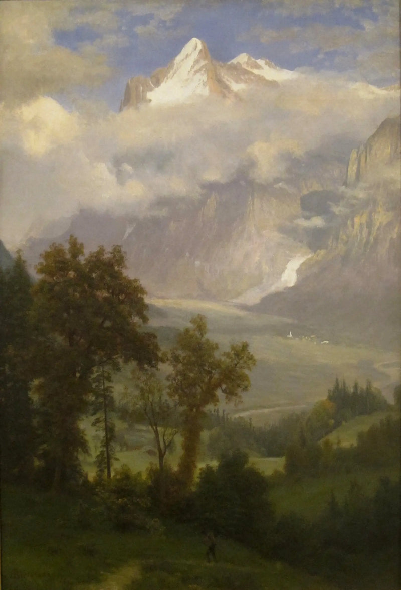 Grindelwald vadisinden Wetterhorn manzarası - Albert Bierstadt