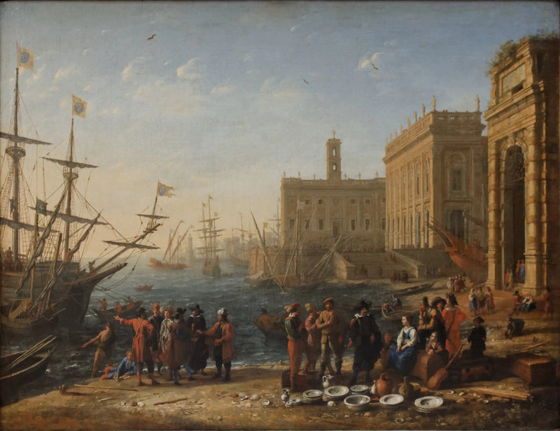 Claude Lorrain - Capitole ile Bir Liman Manzarası