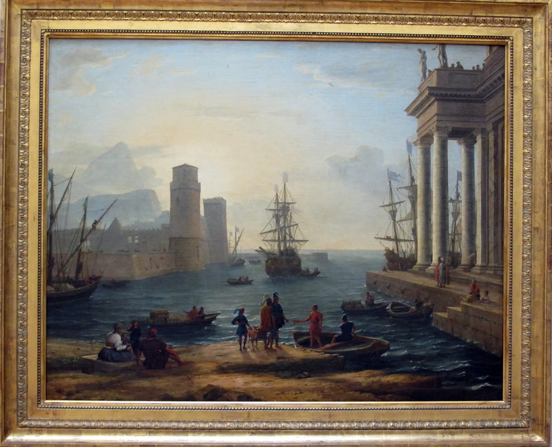 Bir deniz limanı manzarası, sis efekti - Claude Lorrain
