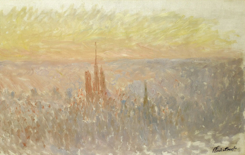 Rouen Genel Görünümü - Claude Monet