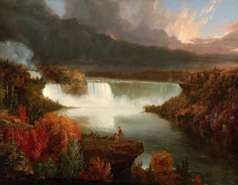 Niagara Şelaleleri Uzaktan Manzara - Thomas Cole