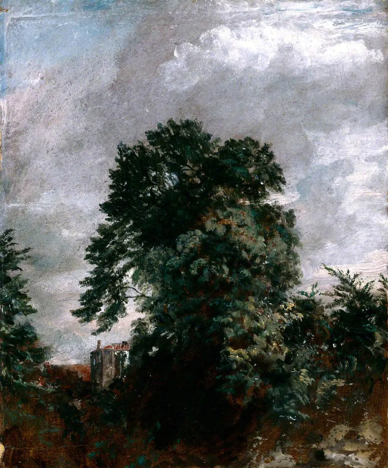 Uzakta Ormanlık Alan Manzarası, Hampstead - John Constable