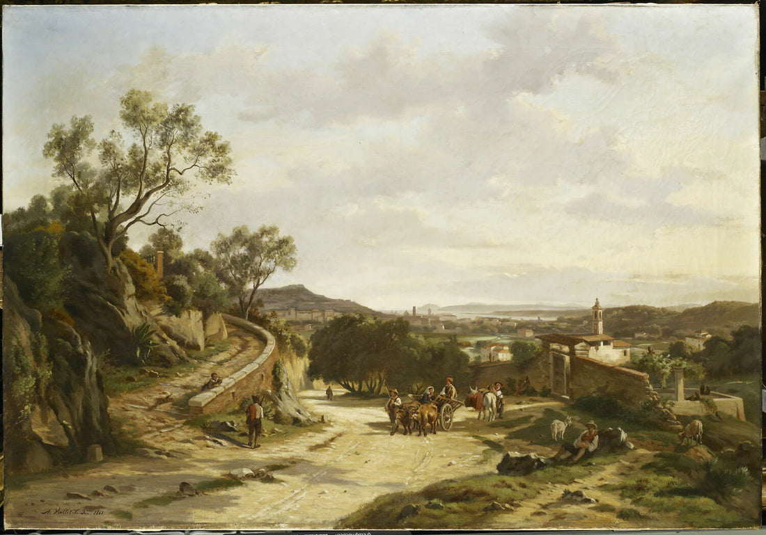 Vue de Nice, près de la route de Gênes. - Adolphe Étienne Viollet-Le-Duc