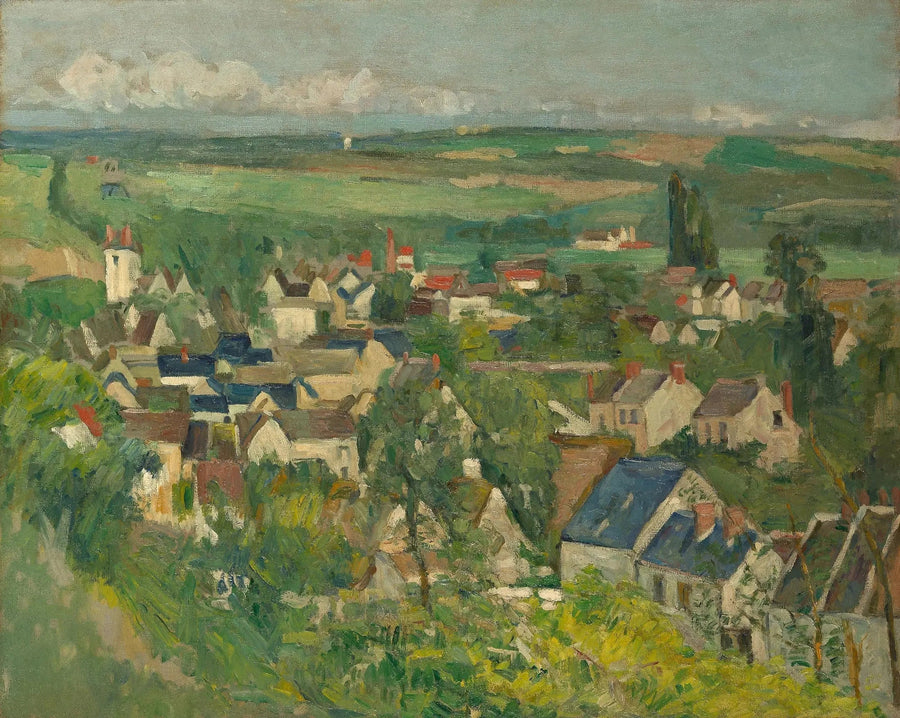 Auvers-sur-Oise Panoramik Manzarası - Paul Cézanne