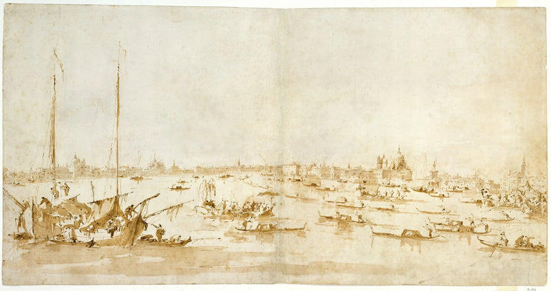 San Marco Körfezi Panoramik Manzarası, Giudecca Kanalına Bakış - Francesco Guardi
