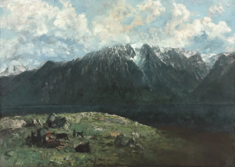 Panoramik Alp Manzarası, Les Dents du Midi - Gustave Courbet